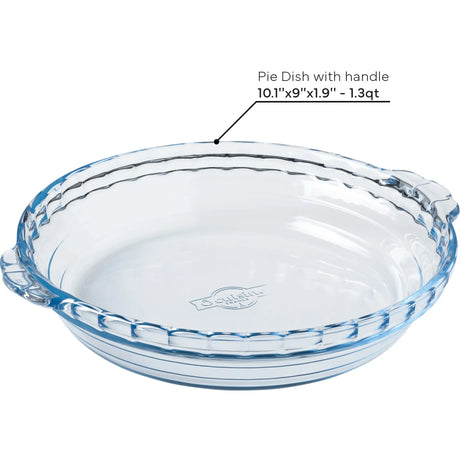 Ôcuisine® Glass Clear Cake Dish 23cm - Home Deco London