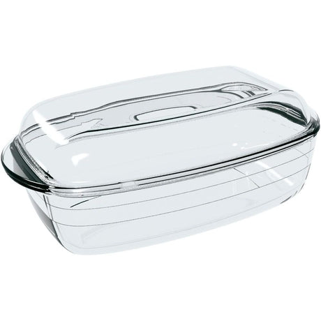 Ôcuisine® Large Glass Casserole Dish 4.5LT | Borosilicate, Lightweight, Versatile Lid - Home Deco London