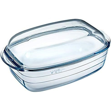 Ôcuisine® Large Glass Casserole Dish 4.5LT | Borosilicate, Lightweight, Versatile Lid - Home Deco London