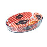 Ôcuisine Oval Glass Baking Dishes Set of 2 - 1.6LT & 2.2LT - Home Deco London