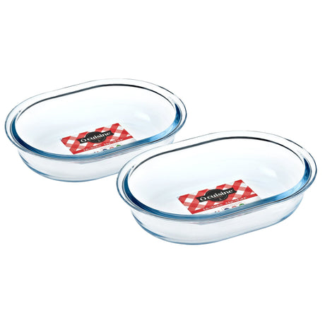 Ôcuisine® Small 2-Pack Glass Pie Dish - Home Deco London