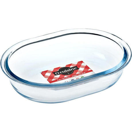 Ôcuisine® Small Borosilicate Glass Pie Dish 19x14cm - Home Deco London