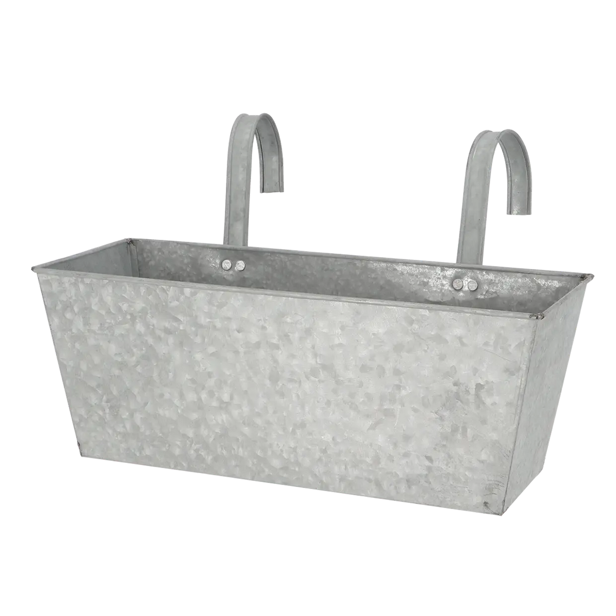 Charming old zinc balcony flowerpot, showcasing a stylish zinc balcony planter ideal for your balcony.