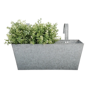 Old zinc balcony flowerpot, a classic zinc balcony planter perfect for creating a beautiful garden space.