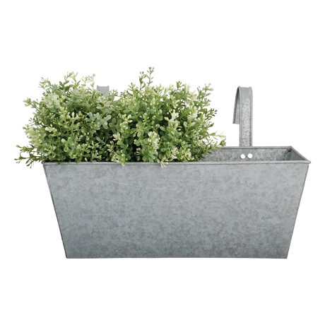 Old zinc balcony flowerpot, a classic zinc balcony planter perfect for creating a beautiful garden space.