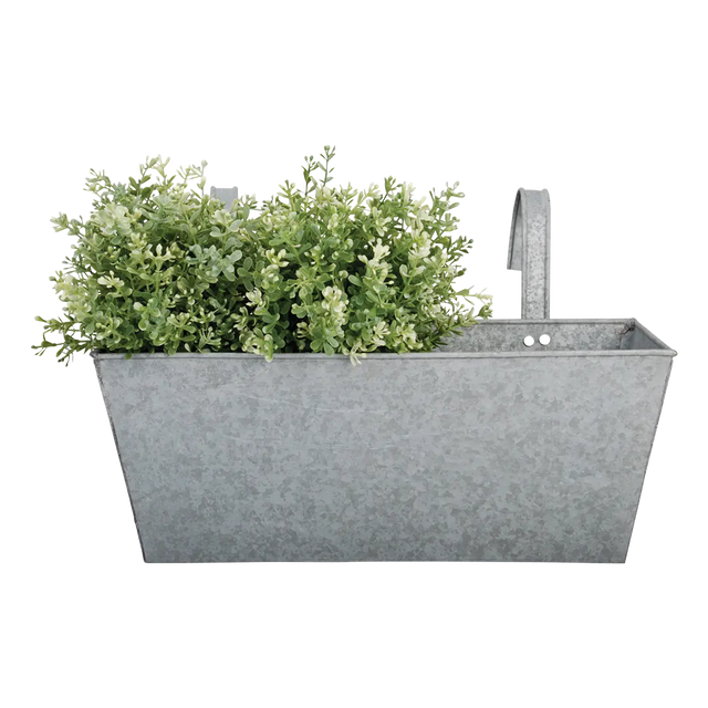 Old zinc balcony flowerpot, a classic zinc balcony planter perfect for creating a beautiful garden space.