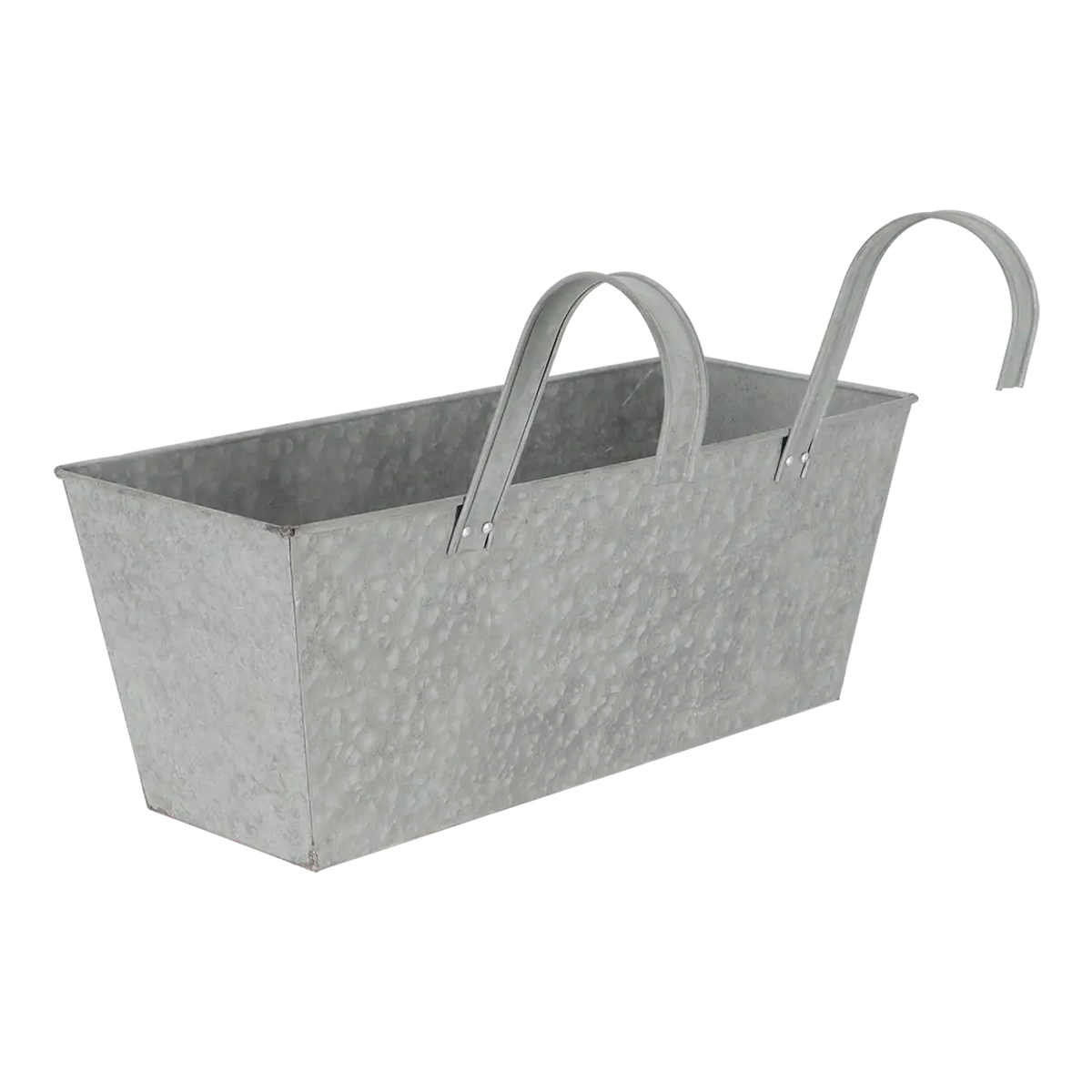 Beautifully crafted old zinc balcony flowerpot, serving as an attractive zinc balcony planter for flowers and herbs.