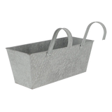 Beautifully crafted old zinc balcony flowerpot, serving as an attractive zinc balcony planter for flowers and herbs.