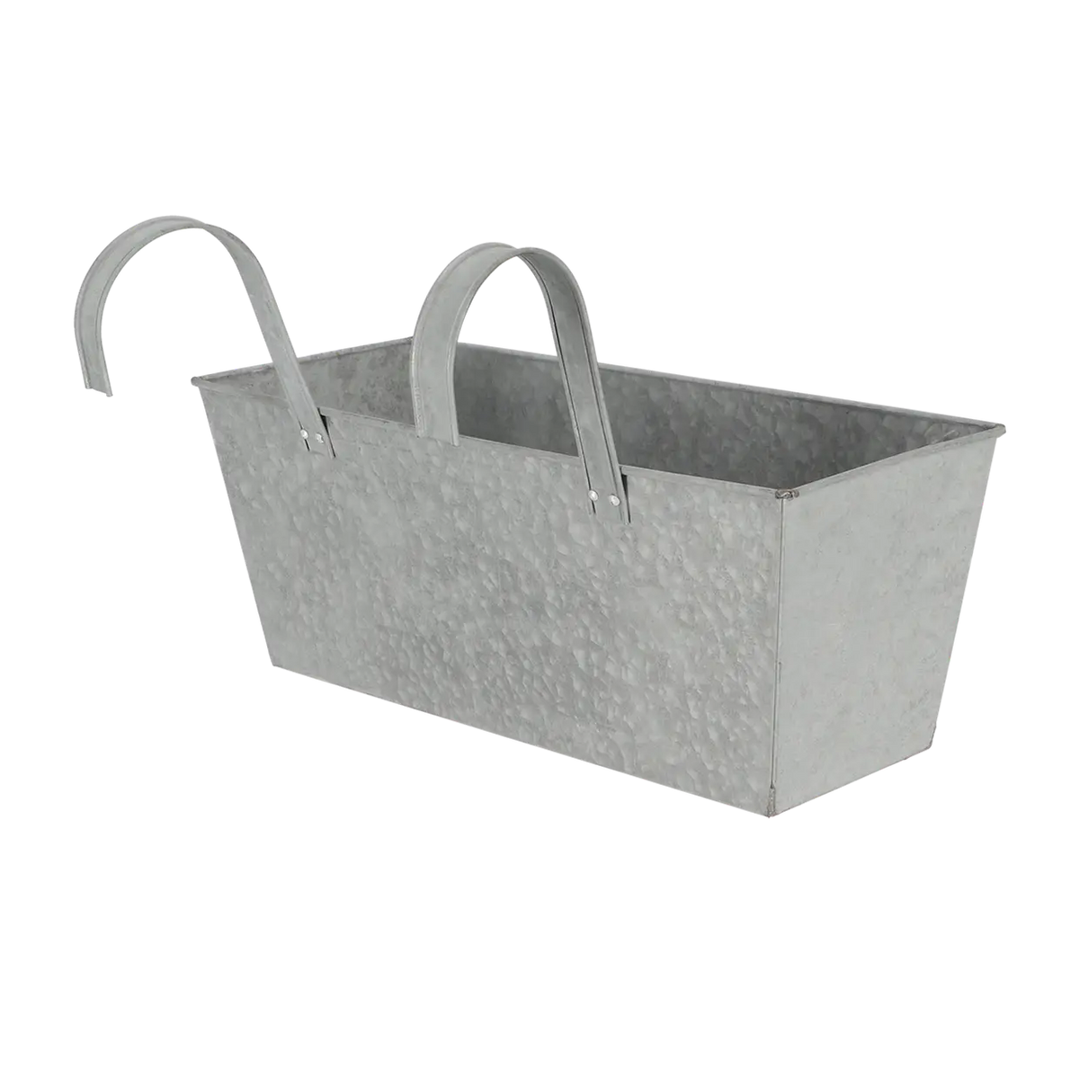 Stylish old zinc balcony flowerpot perfect for urban gardens, acting as a chic zinc balcony planter.