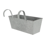 Stylish old zinc balcony flowerpot perfect for urban gardens, acting as a chic zinc balcony planter.