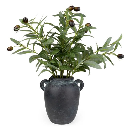 40cm Olive Tree in Decorative Vase – Artificial Indoor Plant