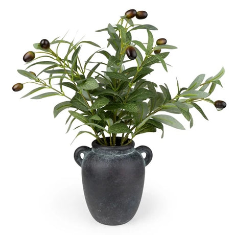 40cm Olive Tree in Decorative Vase – Artificial Indoor Plant