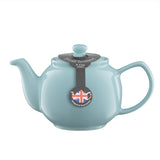 Pastel Blue Teapot 6 Cup Stoneware - Durable, Heat Retaining, Dishwasher & Microwave Safe - Home Deco London