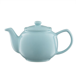 Pastel Blue Teapot 6 Cup Stoneware - Durable, Heat Retaining, Dishwasher & Microwave Safe - Home Deco London