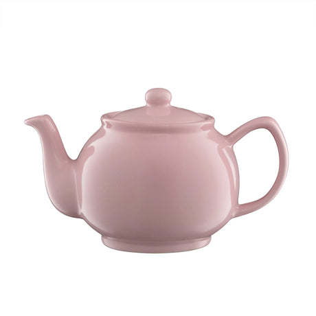 Pastel Pink Teapot - 6 Cup Stoneware, Durable & Heat Retaining, Dishwasher & Microwave Safe - Home Deco London