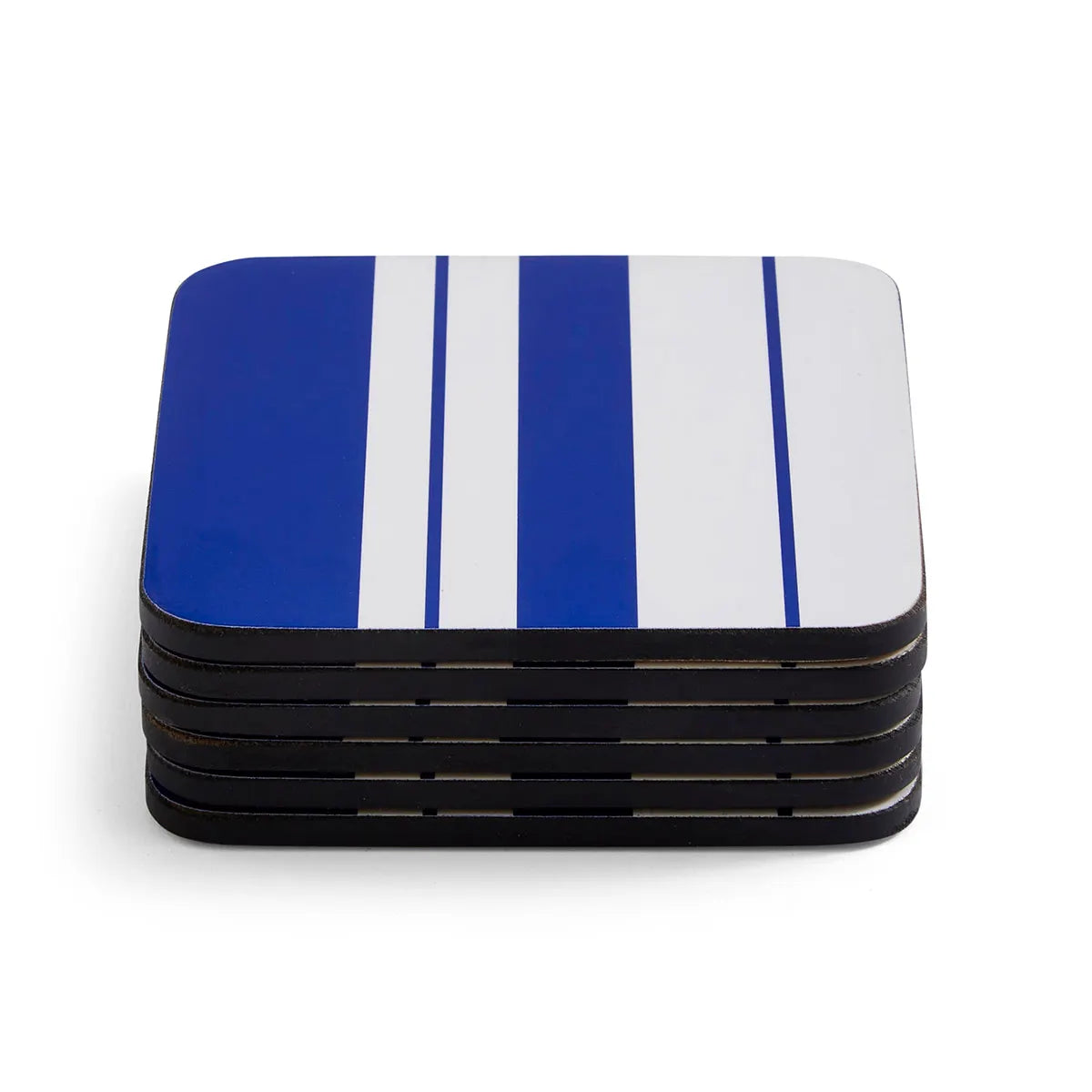 Spode Steccato by Pimpernel Set of 6 Blue Striped Coasters - Home Deco London