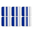 Spode Steccato by Pimpernel Set of 6 Blue Striped Coasters - Home Deco London
