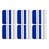 Spode Steccato by Pimpernel Set of 6 Blue Striped Coasters - Home Deco London