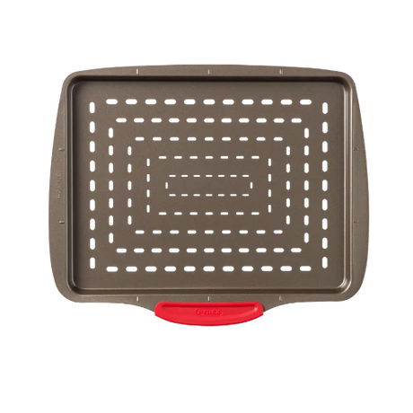 Pyrex asimetriA Metal Rectangular pizza tray with silicone handle