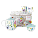 Portmeirion Water Garden 3 Piece Teapot Set including a sugar bowl and cream jug, a charming addition for your afternoon tea.