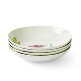 Portmeirion Water Garden Pasta Bowl Set of 4 displayed elegantly, showcasing the vibrant floral designs, perfect for serving your favourite dishes. Ideal pasta bowl set for any occasion.