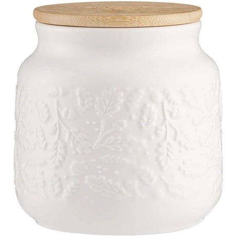 Elegant Price & Kensington Acorn Coffee Jar featuring a soft cream glaze finish, perfect for your kitchen.