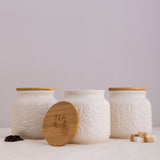 Price & Kensington Acorn Coffee Jar dimensions, measuring Dia: 12cm and H: 12.5cm, perfect for any countertop.