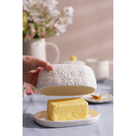 Price & Kensington Daisy Ceramic Butter Dish with Lid - Home Deco London