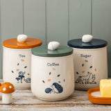 Dimensions of the Price & Kensington Sugar Canister Ceramic Woodland, a 1-litre airtight ceramic sugar canister for freshness.