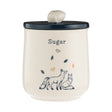 Price & Kensington Ceramic Sugar Canister with Acorn Handle, 1L Capacity, Woodland Design - a charming ceramic sugar canister ideal for kitchen storage.