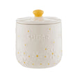 Price & Kensington Daisy Sugar Airtight Ceramic Canister - 700ml Decorative Sugar Jar, featuring a charming floral design and hand-painted yellow handle.