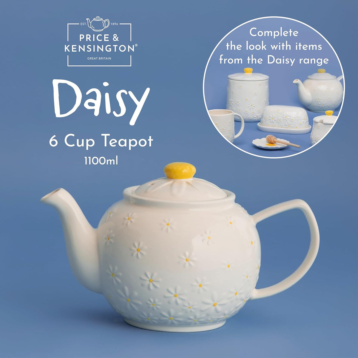 Price & Kensington Daisy Teapot 6 Cup 1100ml - Home Deco London