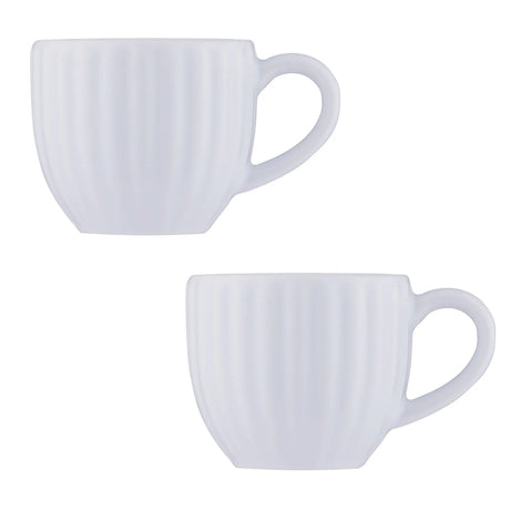 Price & Kensington Luxe Set Of 2 White Espresso Cups With 85ml - Home Deco London