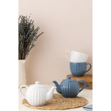 Price & Kensington Luxe White 2 Cup Stoneware Teapot 450ml - Home Deco London