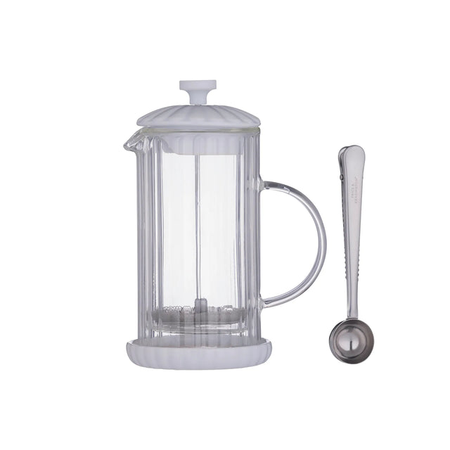 Price & Kensington Luxe French Press White Cafetiere 350ml White - Home Deco London