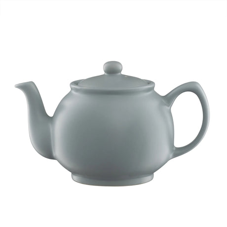 Price & Kensington Matt Grey Teapot - 6 Cup Capacity, Non-Drip Spout, & Durable Stoneware - Home Deco London