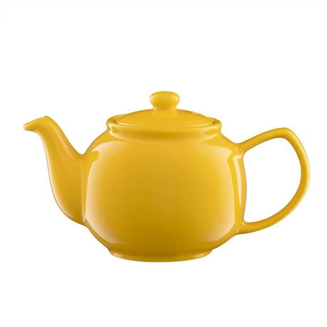 Price & Kensington Mustard 6 Cup Stoneware Teapot, Durable & Charming Design, Microwave Safe - Home Deco London