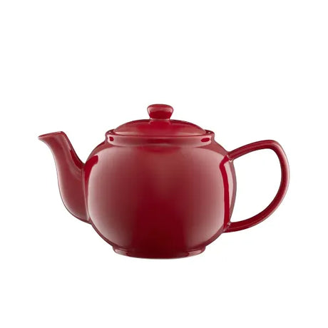 Price & Kensington Red Teapot 10 Cup Capacity, Glossy Finish, Non-Drip Spout, Ergonomic Handle - Home Deco London