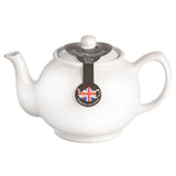Price & Kensington White 10 Cup Teapot | Stylish Stoneware Design, Microwave & Dishwasher Safe - Home Deco London