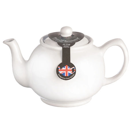 Price & Kensington White 10 Cup Teapot | Stylish Stoneware Design, Microwave & Dishwasher Safe - Home Deco London