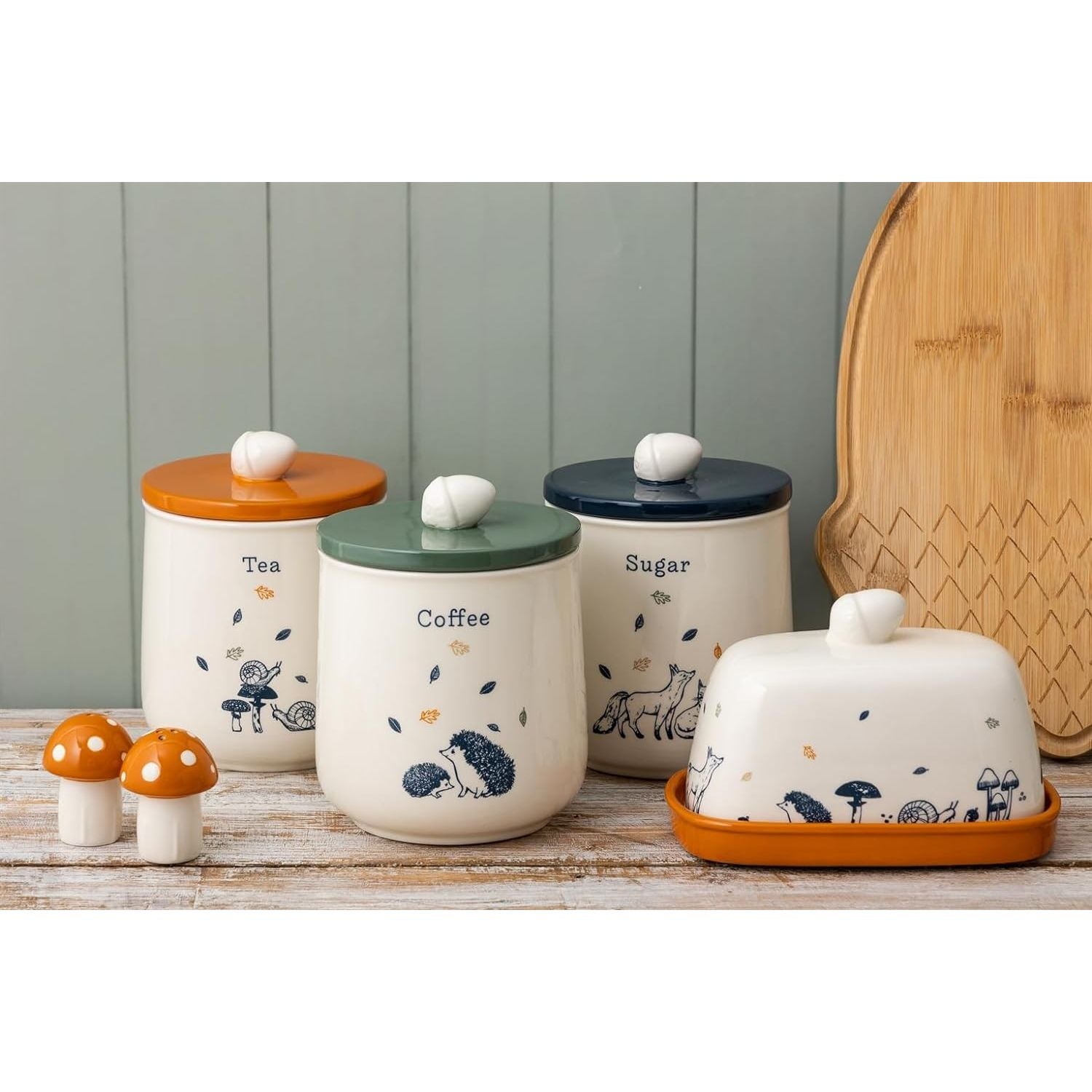 Price & Kensington Woodland Butter Dish with Acorn Handle - Home Deco London