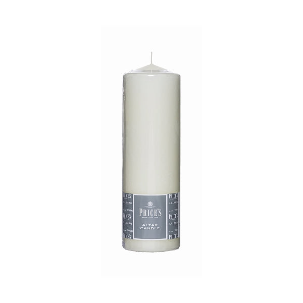 Price's Candles 80x250mm Altar Candle Ivory - a high-quality unscented altar candle for a clean, smokeless burn.