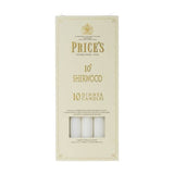Price's Sherwood 10 Pack 10" White Dinner Candles - Home Deco London