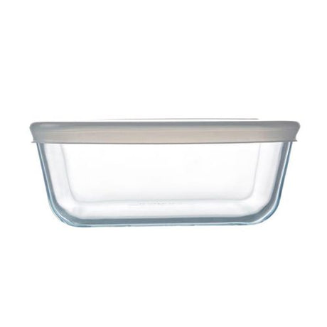 Pyrex Cook & Freeze 2-Pack Glass Containers with Plastic Lids 0.85 Litre Square - Home Deco London