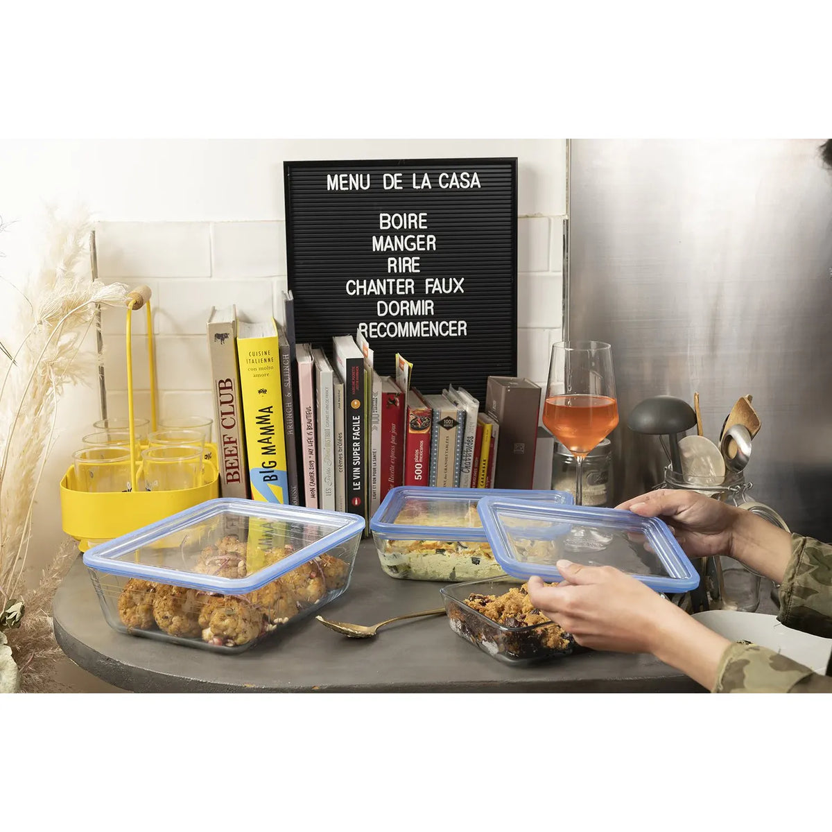 Pyrex® Zero Plastic Glass Storage Containers Set of 3 - Home Deco London