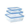 Pyrex® Zero Plastic Glass Storage Containers Set of 3 - Home Deco London