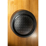 Pyrex Glide Cake tin 22cm against a kitchen backdrop, emphasizing its sleek design and high-quality non-stick coating.