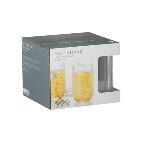 Ravenhead Linea 43cl Highball Glasses Set of 4 - Home Deco London