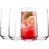 Ravenhead Majestic Set of 4 Hiballs Glasses 38cl, perfect for serving tall drinks, featuring a sleek design in a stylish gift box.