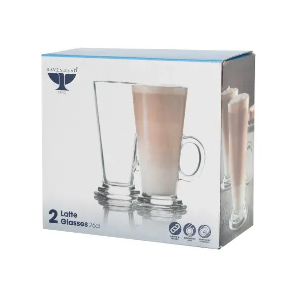 Ravenhead Set Of 2 Latte Glasses Set 26cl - Home Deco London